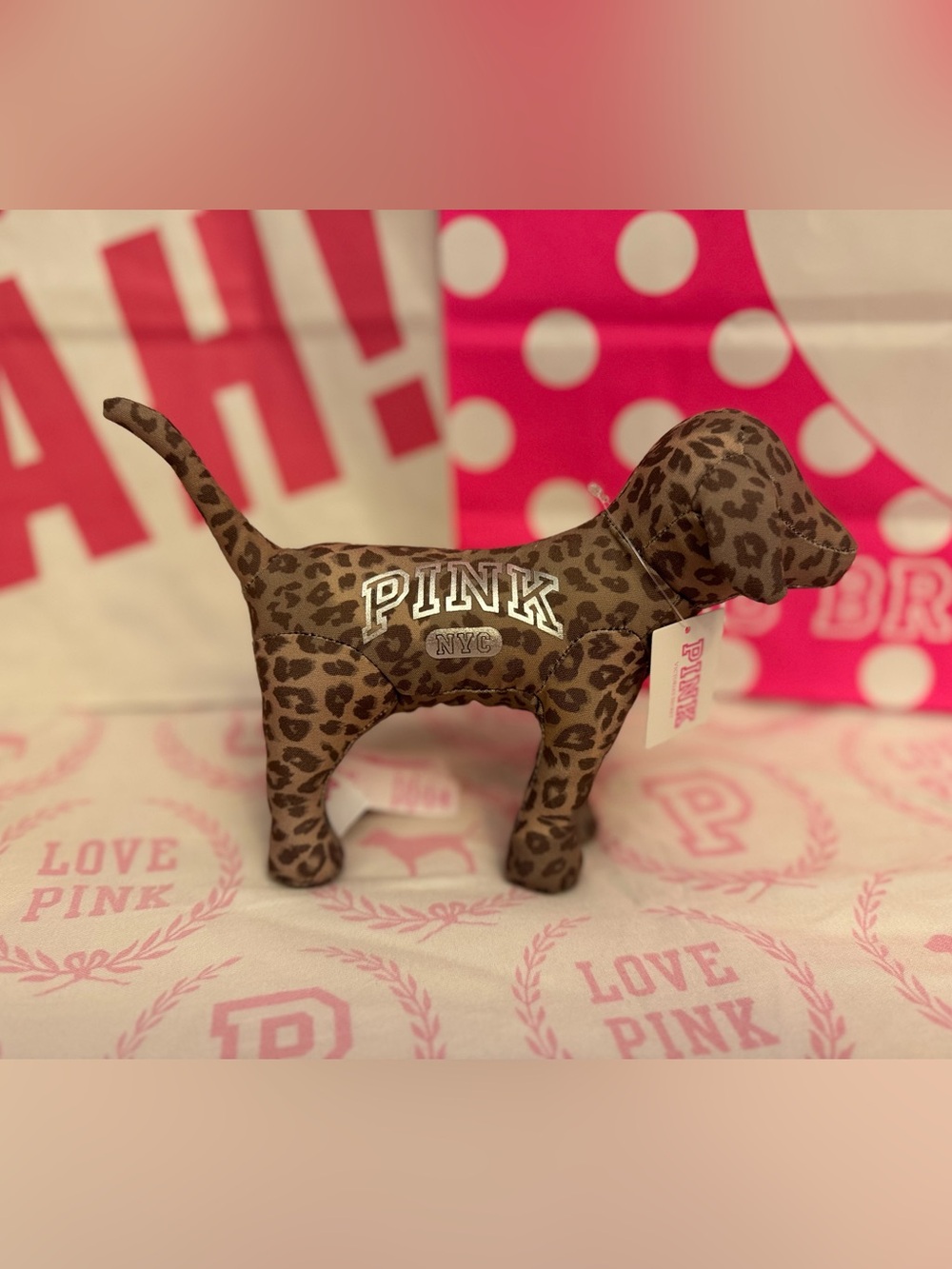 VICTORIA’S SECRET VS PINK STORE EXCLUSIVE SOHO NYC DOG PUP CHEETAH LEOPARD NWT